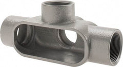 Hubbell Killark - Form 7, TA Body, 1-1/2" Trade, IMC, Rigid Iron Conduit Body - Oval, 8-7/16" OAL, 27 cc Capacity, Gray, Hazardous & Wet Locations - Apex Tool & Supply