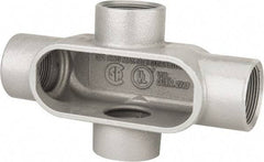 Hubbell Killark - Form 7, X Body, 1-1/2" Trade, IMC, Rigid Iron Conduit Body - Oval, 8-7/16" OAL, 27 cc Capacity, Gray, Hazardous & Wet Locations - Apex Tool & Supply