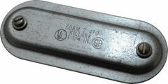 Hubbell Killark - 1-1/4" Trade, Steel Conduit Body Cover Plate - Use with Form 7 Conduit Bodies - Apex Tool & Supply