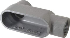 Hubbell Killark - Form 7, LB Body, 1-1/4" Trade, IMC, Rigid Iron Conduit Body - Oval, 6-13/16" OAL, 19-1/2 cc Capacity, Gray, Hazardous & Wet Locations - Apex Tool & Supply