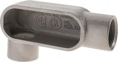 Hubbell Killark - Form 7, LR Body, 1-1/4" Trade, IMC, Rigid Iron Conduit Body - Oval, 6-13/16" OAL, 19-1/2 cc Capacity, Gray, Hazardous & Wet Locations - Apex Tool & Supply