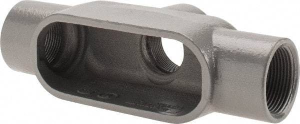 Hubbell Killark - Form 7, TB Body, 1-1/4" Trade, IMC, Rigid Iron Conduit Body - Oval, 8 & 9-1/4" OAL, 20 cc Capacity, Gray, Hazardous & Wet Locations - Apex Tool & Supply