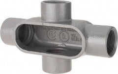 Hubbell Killark - Form 7, X Body, 1-1/4" Trade, IMC, Rigid Iron Conduit Body - Oval, 8 & 9-1/2" OAL, 20 cc Capacity, Gray, Hazardous & Wet Locations - Apex Tool & Supply