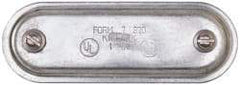 Hubbell Killark - 1" Trade, Steel Conduit Body Cover Plate - Use with Form 7 Conduit Bodies - Apex Tool & Supply