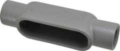 Hubbell Killark - Form 7, C Body, 1" Trade, IMC, Rigid Iron Conduit Body - Oval, 7-7/16" OAL, 11 cc Capacity, Gray, Hazardous & Wet Locations - Apex Tool & Supply