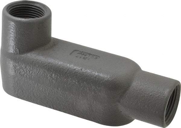 Hubbell Killark - Form 7, LB Body, 1" Trade, IMC, Rigid Iron Conduit Body - Oval, 6-5/16" OAL, 11 cc Capacity, Gray, Hazardous & Wet Locations - Apex Tool & Supply