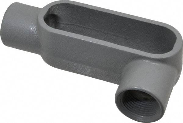 Hubbell Killark - Form 7, LL Body, 1" Trade, IMC, Rigid Iron Conduit Body - Oval, 6-5/16" OAL, 11 cc Capacity, Gray, Hazardous & Wet Locations - Apex Tool & Supply