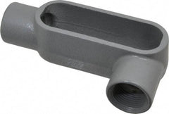 Hubbell Killark - Form 7, LL Body, 1" Trade, IMC, Rigid Iron Conduit Body - Oval, 6-5/16" OAL, 11 cc Capacity, Gray, Hazardous & Wet Locations - Apex Tool & Supply