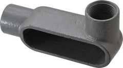 Hubbell Killark - Form 7, LR Body, 1" Trade, IMC, Rigid Iron Conduit Body - Oval, 6-5/16" OAL, 11 cc Capacity, Gray, Hazardous & Wet Locations - Apex Tool & Supply