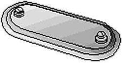 Hubbell Killark - 2-1/2" & 3" Trade, Aluminum Conduit Body Cover Plate - Use with Form 7 Conduit Bodies - Apex Tool & Supply