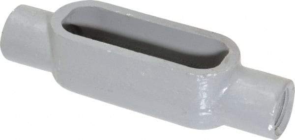 Hubbell Killark - Form 7, C Body, 1/2" Trade, IMC, Rigid Iron Conduit Body - Oval, 5-1/2" OAL, 4 cc Capacity, Gray, Hazardous & Wet Locations - Apex Tool & Supply