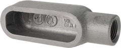 Hubbell Killark - Form 7, E Body, 1/2" Trade, IMC, Rigid Iron Conduit Body - Oval, 4-11/16" OAL, 4 cc Capacity, Gray, Hazardous & Wet Locations - Apex Tool & Supply