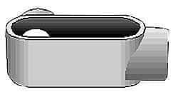 Hubbell Killark - Form 7, L Body, 1/2" Trade, IMC, Rigid Iron Conduit Body - Oval, 4-11/16" OAL, 4 cc Capacity, Gray, Hazardous & Wet Locations - Apex Tool & Supply