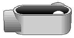 Hubbell Killark - Form Set Screw, LR Body, 1-1/2" Trade, EMT Aluminum Conduit Body - Oval, 6-7/8" OAL, Dry Locations - Apex Tool & Supply