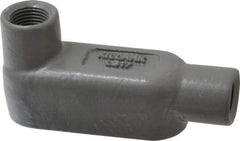 Hubbell Killark - Form 7, LB Body, 1/2" Trade, IMC, Rigid Iron Conduit Body - Oval, 4-11/16" OAL, 4 cc Capacity, Gray, Hazardous & Wet Locations - Apex Tool & Supply