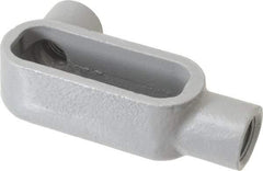 Hubbell Killark - Form 7, LL Body, 1/2" Trade, IMC, Rigid Iron Conduit Body - Oval, 4-11/16" OAL, 4 cc Capacity, Gray, Hazardous & Wet Locations - Apex Tool & Supply