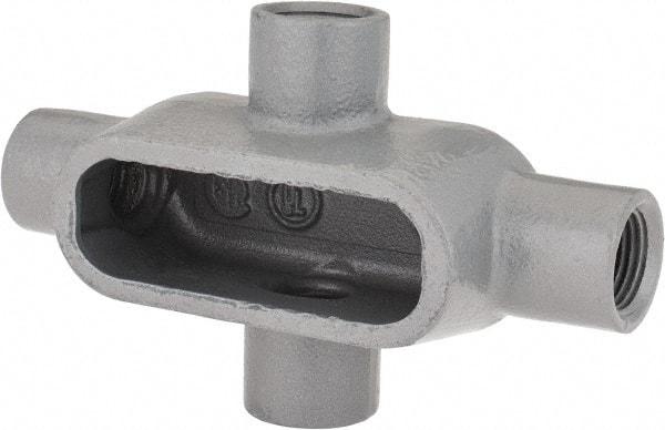 Hubbell Killark - Form 7, X Body, 1/2" Trade, IMC, Rigid Iron Conduit Body - Oval, 5-11/16" OAL, 6.2 cc Capacity, Gray, Hazardous & Wet Locations - Apex Tool & Supply