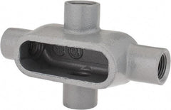 Hubbell Killark - Form 7, X Body, 1/2" Trade, IMC, Rigid Iron Conduit Body - Oval, 5-11/16" OAL, 6.2 cc Capacity, Gray, Hazardous & Wet Locations - Apex Tool & Supply
