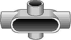 Hubbell Killark - Form 7, X Body, 2" Trade, IMC, Rigid Iron Conduit Body - Oval, 9-7/16" OAL, 50 cc Capacity, Gray, Hazardous & Wet Locations - Apex Tool & Supply