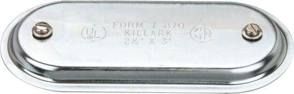 Hubbell Killark - 2-1/2" & 3" Trade, Steel Conduit Body Cover Plate - Use with Form 7 Conduit Bodies - Apex Tool & Supply
