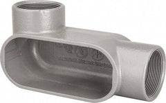 Hubbell Killark - Form 7, LL Body, 2" Trade, IMC, Rigid Iron Conduit Body - Oval, 8-1/4" OAL, 48 cc Capacity, Gray, Hazardous & Wet Locations - Apex Tool & Supply