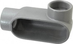 Hubbell Killark - Form 7, LR Body, 2" Trade, IMC, Rigid Iron Conduit Body - Oval, 8-1/4" OAL, 48 cc Capacity, Gray, Hazardous & Wet Locations - Apex Tool & Supply