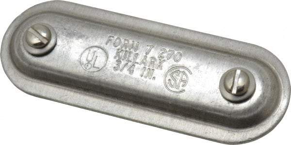 Hubbell Killark - 3/4" Trade, Aluminum Conduit Body Cover Plate - Use with Form 7 Conduit Bodies - Apex Tool & Supply