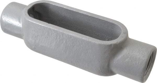 Hubbell Killark - Form 7, C Body, 3/4" Trade, IMC, Rigid Iron Conduit Body - Oval, 6-3/16" OAL, 7 cc Capacity, Gray, Hazardous & Wet Locations - Apex Tool & Supply