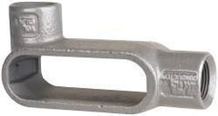 Hubbell Killark - Form 7, L Body, 3/4" Trade, IMC, Rigid Iron Conduit Body - Oval, 5-3/8" OAL, 7 cc Capacity, Gray, Hazardous & Wet Locations - Apex Tool & Supply