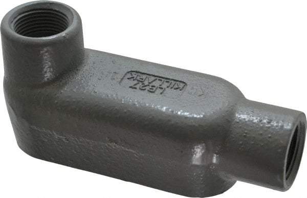 Hubbell Killark - Form 7, LB Body, 3/4" Trade, IMC, Rigid Iron Conduit Body - Oval, 5-3/8" OAL, 7 cc Capacity, Gray, Hazardous & Wet Locations - Apex Tool & Supply