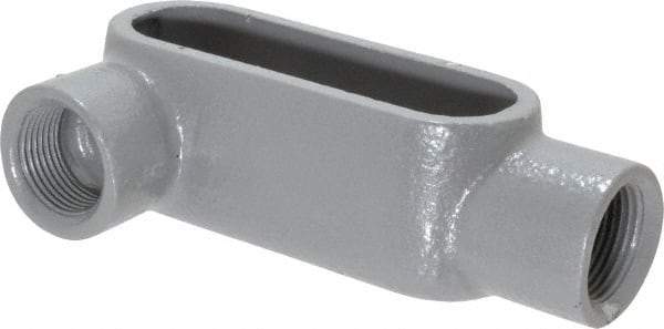Hubbell Killark - Form 7, LR Body, 3/4" Trade, IMC, Rigid Iron Conduit Body - Oval, 5-3/8" OAL, 7 cc Capacity, Gray, Hazardous & Wet Locations - Apex Tool & Supply