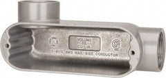 Hubbell Killark - Form 85, LL Body, 1-1/2" Trade, IMC, Rigid Aluminum Conduit Body - Oval, 8-1/8" OAL, 36 cc Capacity, Hazardous & Wet Locations - Apex Tool & Supply