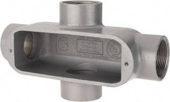 Hubbell Killark - Form 85, X Body, 1-1/2" Trade, IMC, Rigid Aluminum Conduit Body - Oval, 9-3/16" OAL, 36 cc Capacity, Hazardous & Wet Locations - Apex Tool & Supply
