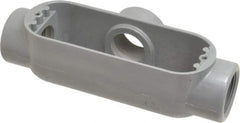 Hubbell Killark - Form 85, T Body, 1-1/4" Trade, IMC, Rigid Aluminum Conduit Body - Oval, 9-3/16" OAL, 32 cc Capacity, Hazardous & Wet Locations - Apex Tool & Supply