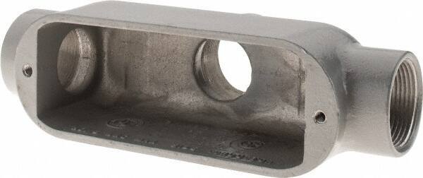 Hubbell Killark - Form 85, TB Body, 1-1/4" Trade, IMC, Rigid Aluminum Conduit Body - Oval, 9-3/16" OAL, 32 cc Capacity, Hazardous & Wet Locations - Apex Tool & Supply