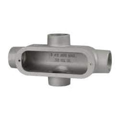 Hubbell Killark - Form 85, X Body, 1-1/4" Trade, IMC, Rigid Aluminum Conduit Body - Oval, 9-3/16" OAL, 32 cc Capacity, Hazardous & Wet Locations - Apex Tool & Supply