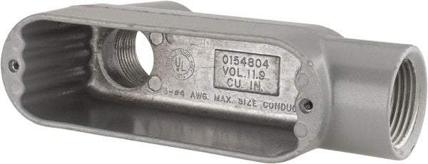 Hubbell Killark - Form 85, LB Body, 1" Trade, IMC, Rigid Aluminum Conduit Body - Oval, 6-5/8" OAL, 12 cc Capacity, Hazardous & Wet Locations - Apex Tool & Supply