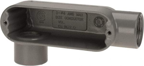 Hubbell Killark - Form 85, LR Body, 1" Trade, IMC, Rigid Aluminum Conduit Body - Oval, 6-1/4" OAL, 12 cc Capacity, Hazardous & Wet Locations - Apex Tool & Supply