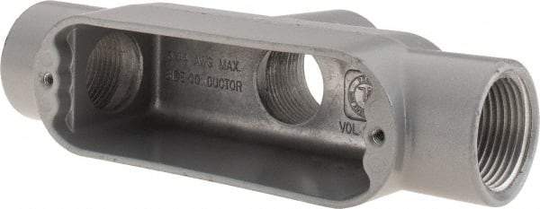 Hubbell Killark - Form 85, TB Body, 1" Trade, IMC, Rigid Aluminum Conduit Body - Oval, 7-1/8" OAL, 12 cc Capacity, Hazardous & Wet Locations - Apex Tool & Supply