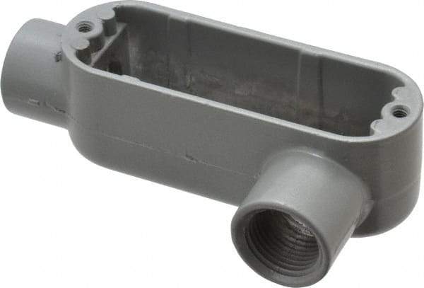 Hubbell Killark - Form 85, LL Body, 1/2" Trade, IMC, Rigid Aluminum Conduit Body - Oval, 4-5/8" OAL, 4 cc Capacity, Hazardous & Wet Locations - Apex Tool & Supply