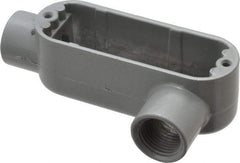 Hubbell Killark - Form 85, LL Body, 1/2" Trade, IMC, Rigid Aluminum Conduit Body - Oval, 4-5/8" OAL, 4 cc Capacity, Hazardous & Wet Locations - Apex Tool & Supply