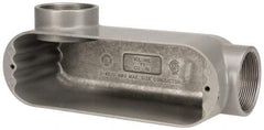 Hubbell Killark - Form 85, LL Body, 2" Trade, IMC, Rigid Aluminum Conduit Body - Oval, 10-9/16" OAL, 70 cc Capacity, Hazardous & Wet Locations - Apex Tool & Supply