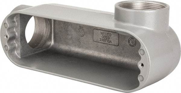 Hubbell Killark - Form 85, LR Body, 2" Trade, IMC, Rigid Aluminum Conduit Body - Oval, 10-9/16" OAL, 70 cc Capacity, Hazardous & Wet Locations - Apex Tool & Supply