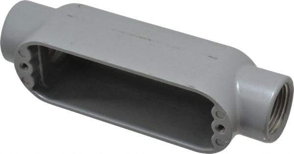 Hubbell Killark - Form 85, C Body, 3/4" Trade, IMC, Rigid Aluminum Conduit Body - Oval, 6-1/8" OAL, 7 cc Capacity, Hazardous & Wet Locations - Apex Tool & Supply