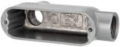 Hubbell Killark - Form 85, LB Body, 3/4" Trade, IMC, Rigid Aluminum Conduit Body - Oval, 5-3/4" OAL, 7 cc Capacity, Hazardous & Wet Locations - Apex Tool & Supply