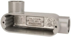 Hubbell Killark - Form 85, LL Body, 3/4" Trade, IMC, Rigid Aluminum Conduit Body - Oval, 5-3/8" OAL, 7 cc Capacity, Hazardous & Wet Locations - Apex Tool & Supply