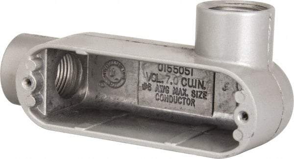 Hubbell Killark - Form 85, LR Body, 3/4" Trade, IMC, Rigid Aluminum Conduit Body - Oval, 5-3/8" OAL, 7 cc Capacity, Hazardous & Wet Locations - Apex Tool & Supply