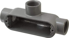 Hubbell Killark - Form 85, T Body, 3/4" Trade, IMC, Rigid Aluminum Conduit Body - Oval, 6-1/16" OAL, 7 cc Capacity, Hazardous & Wet Locations - Apex Tool & Supply