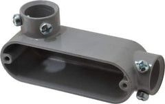 Hubbell Killark - LL Body, 3/4" Trade, EMT Aluminum Conduit Body - Oval, 5-1/8" OAL, Dry Locations - Apex Tool & Supply