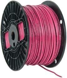 Southwire - THHN/THWN, 14 AWG, 15 Amp, 500' Long, Solid Core, 1 Strand Building Wire - Red, Thermoplastic Insulation - Apex Tool & Supply